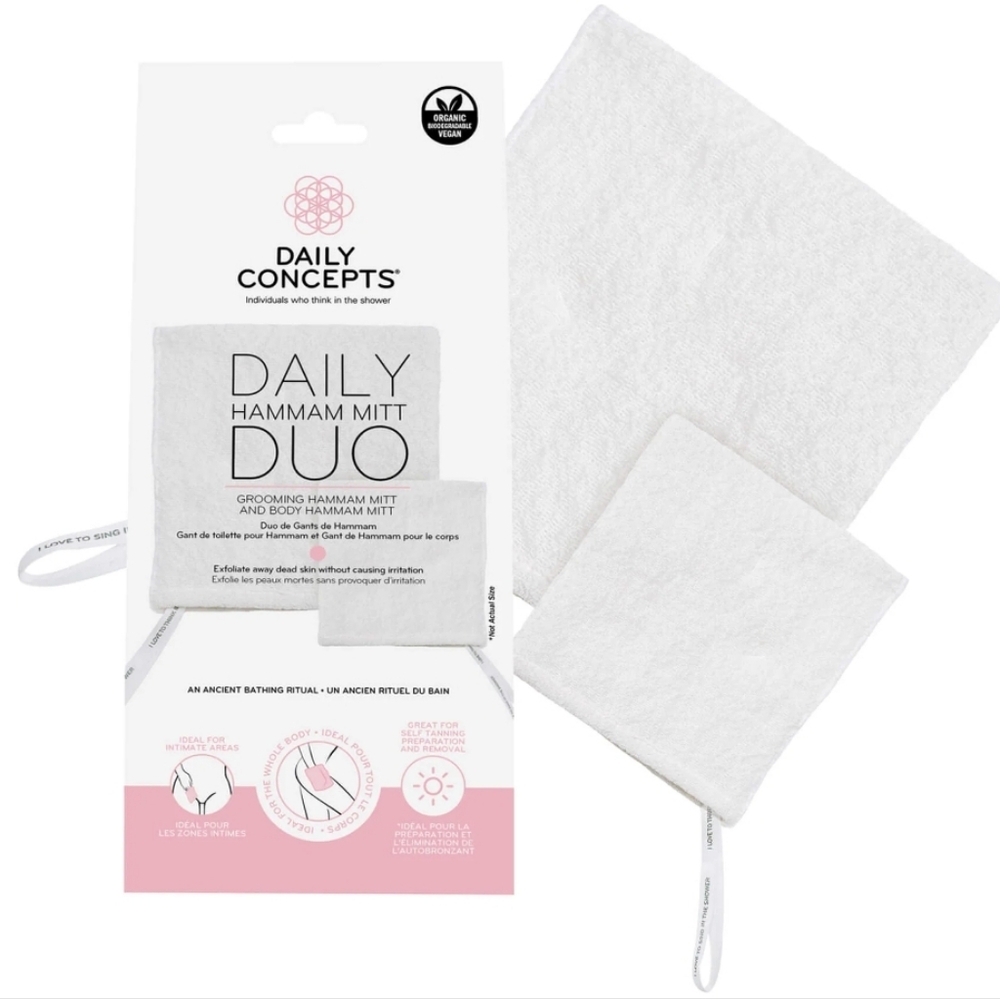 Daily Concepts Daily Hammam Mitt Duo